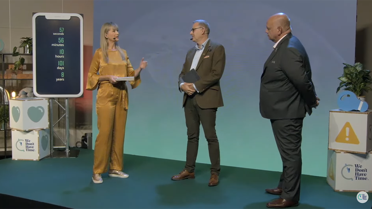From the initial discussion on Circularity and Digitalisation between Ericsson's Head of Sustainability Mats Pellbäck Scharp and Ragn-Sells’ Head of Sustainability Pär Larshans, led by the host Catarina Rolfsdotter-Jansson.